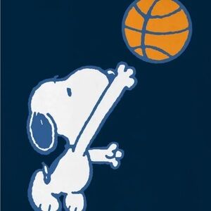 PEANUTS - Peanuts Navy Blue Unisex Snoopy Basketball Hoodie